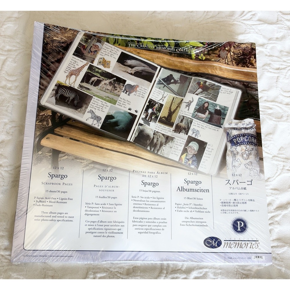 Creative Memories Spargo 12x12 Scrapbook Refill Pages 15 sheets 2004 New Sealed